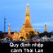 Quy định nhập cảnh Thái Lan