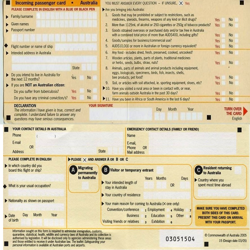 Quy định nhập cảnh Úc